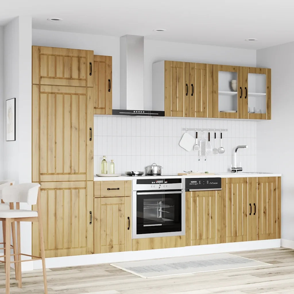 Set Mobili da Cucina 8 pz Kalmar Rovere Artigianale Truciolato 3314810
