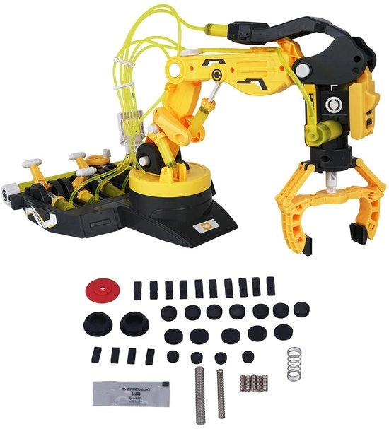 Robotica educativa a braccio idraulico per bambini - Colore giallo - Kit di costruzione per esperimenti scientifici