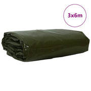 Telo 650g / m2 Verde oliva 3 x 6 m Tela con rivestimento in PVC