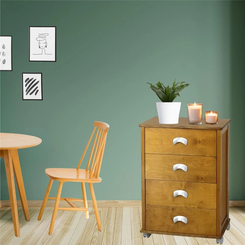 CASSETTIERA POKER PLUS ROVERE IN FAGGIO BASE INFERIORE MULTISTRATO DI BETULLA 4 CASSETTI RUOTE IN PLASTICA GOMMATA