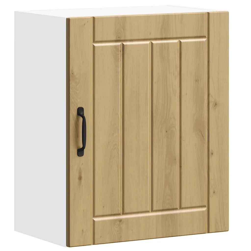 Pensile da cucina Lucca 50 x 31 x 60 cm design a parete ampio spazio contenitivo finitura rovere ingegnerizzato realizzato artigianalmente 02_0050161