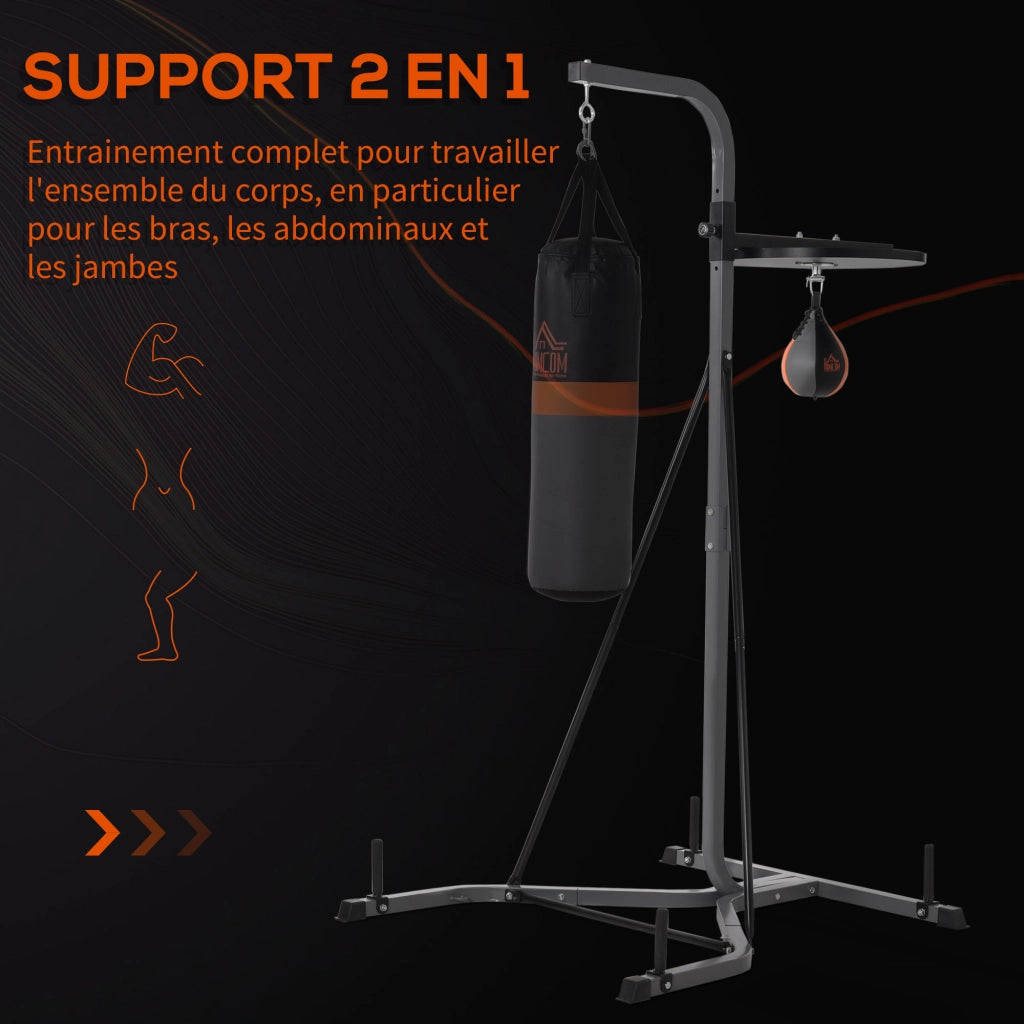 Supporto per Sacco da Boxe con Piedi ¨C Minimal ¨C Nero Acciaio