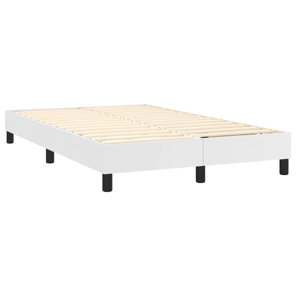 Giroletto Molle con Materasso e LED Bianco 120x200cm Similpelle 3134094