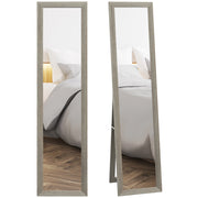 Specchio da Terra Rettangolare ¨C Xylo ¨C Cornice Legno Grigio 37x157 cm
