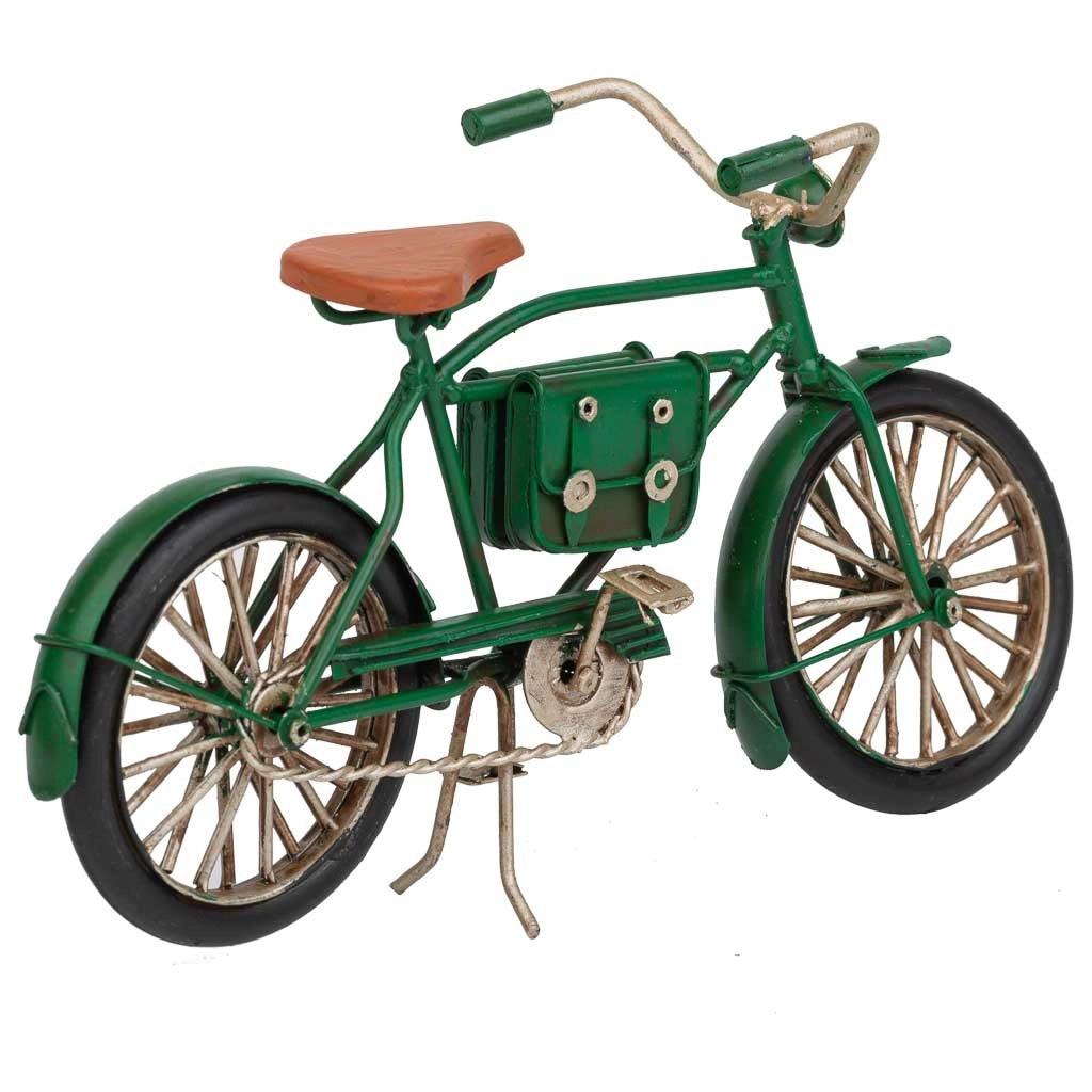 Bicicletta metallo verde 22x7x13h
