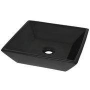 Lavandino Quadrato in Ceramica Nero 41,5x41,5x12 cm CFW9702474