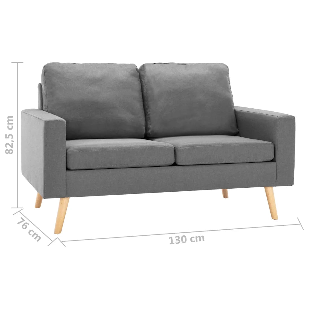 Divano a 2 Posti-Sofa 2 Posti Grigio Chiaro in Tessuto 158509