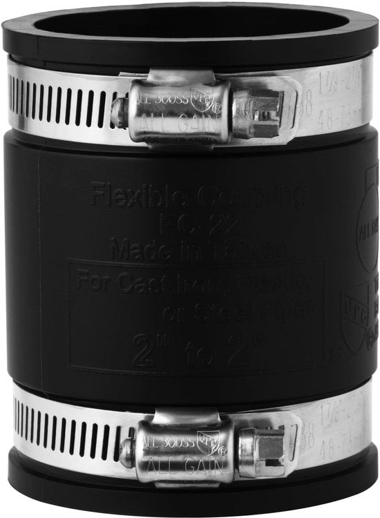 Sok Flexibile 63mm - Elastomero PVC - Resistente all'Acqua - Facile da Connettere - Raggio di Accoppiamento 63-57mm - Fitting per Tubo