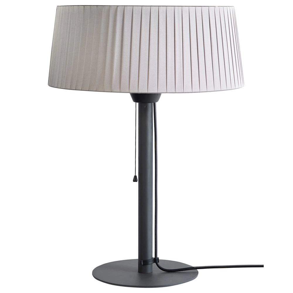Riscaldatore elettrico per patio in acciaio grigio alogeno portatile moderno 1500 W Giardino Patio Accessori esterni