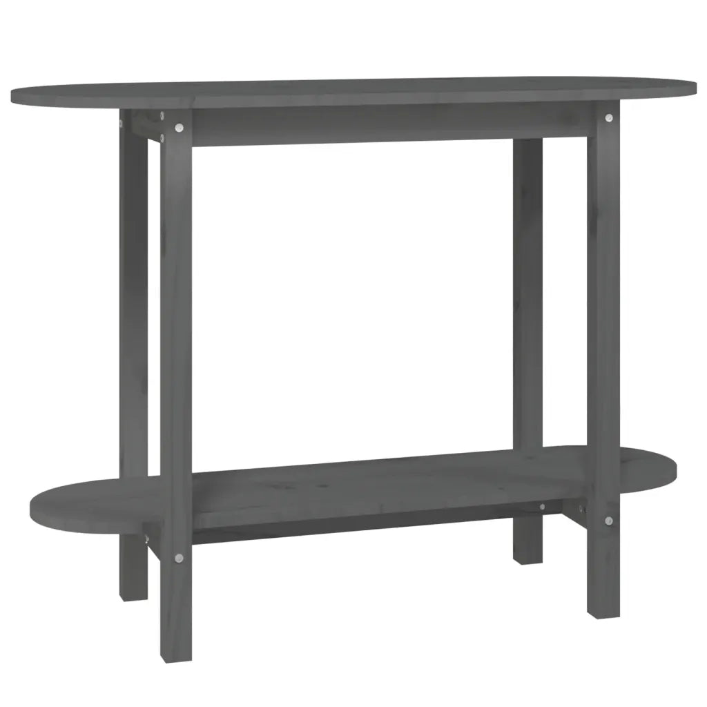 Tavolo Consolle | Tavolo d'Ingresso Grigio 110x40x80 cm in Legno Massello di Pino