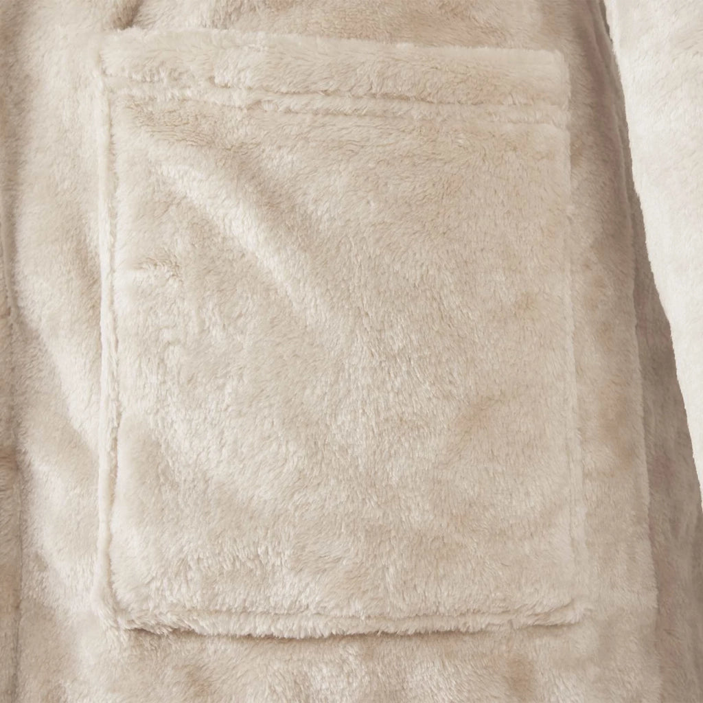 Accappatoio senza Cappuccio Beige l Flanella 42017263