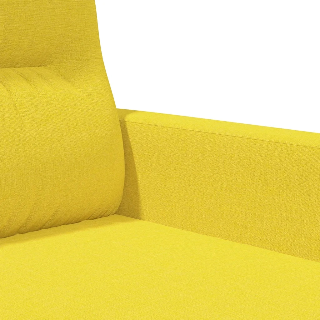Divano a 3 Posti-Sofa 3 Posti Giallo Chiaro 180 cm in Tessuto 171806