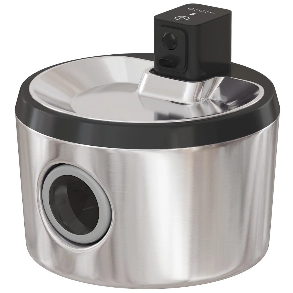 Fontana per Gatti 4L Senza Fili Acciaio Inox con Sensore Movimento 6 Filtri LED ¨C Xylo ¨C Argento