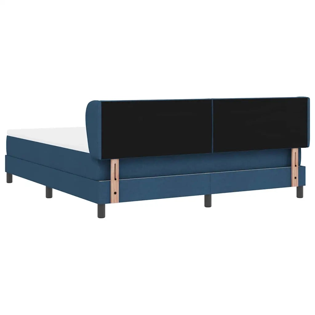 Letto a molle con testiera Blu 180 x 200 cm Tessuto 3340107