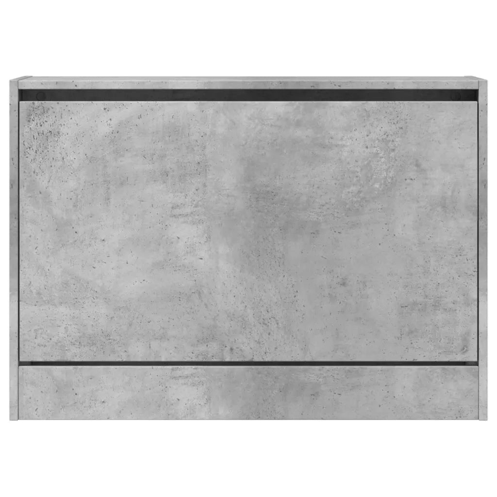 Scarpiera | Mobile per scarpe Grigio Cemento 80x21x57 cm in Legno Multistrato