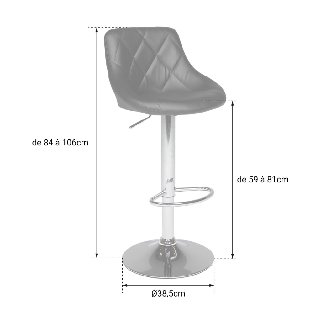 Set di 2 sgabelli da bar grigi JASPER