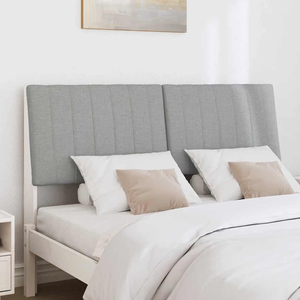 Testiera | Testata imbottita Grigio chiaro 140 cm Pino massello