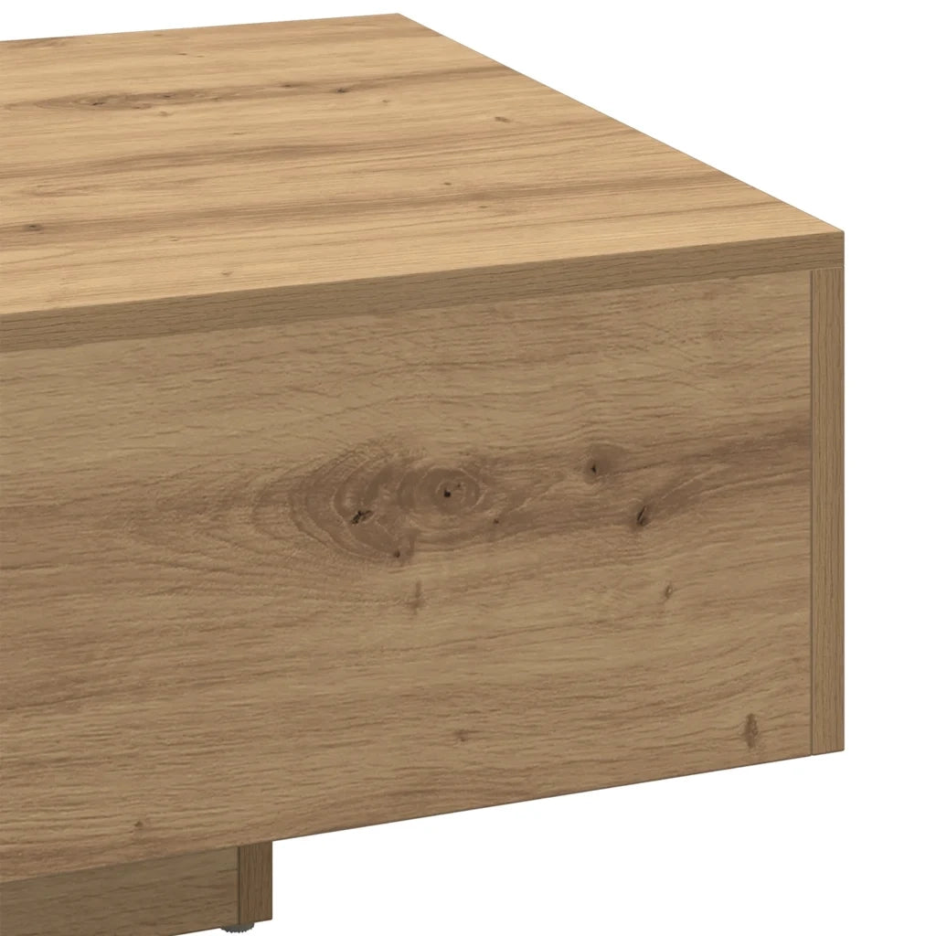 Tavolino Salotto-Tavolino da soggiorno-Tavolo Rovere Artigianale 85x55x31 cm in Truciolato