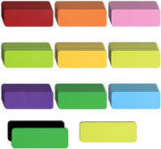 72 strisce adesive con magneti, 30 x 80 mm, lavagne magnetiche per scrivere, magneti, etichette whiteboard magnetiche, riutilizzabili per lavagna, frigorifero, armadio metallico (9 colori)