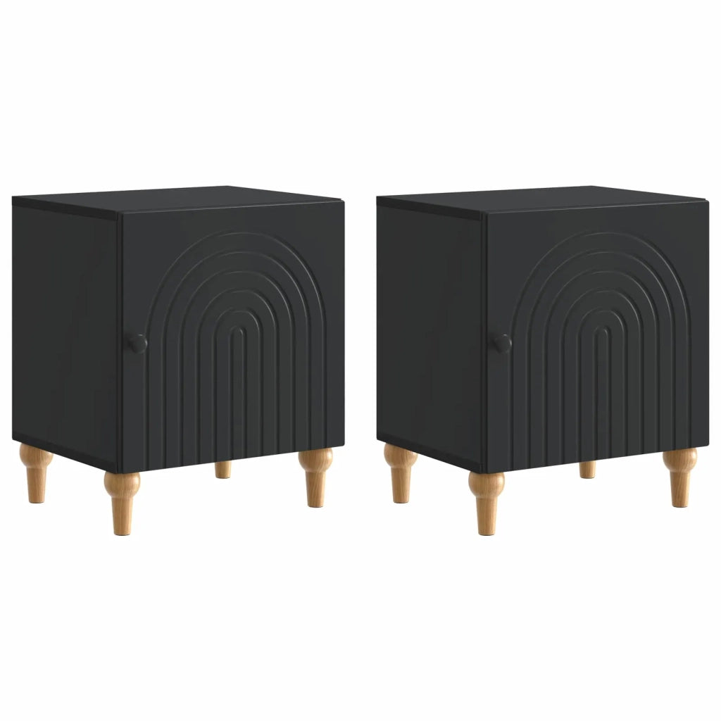 Armadio da Notte 2 pcs Nero 43 x 34,5 x 50 cm 894108