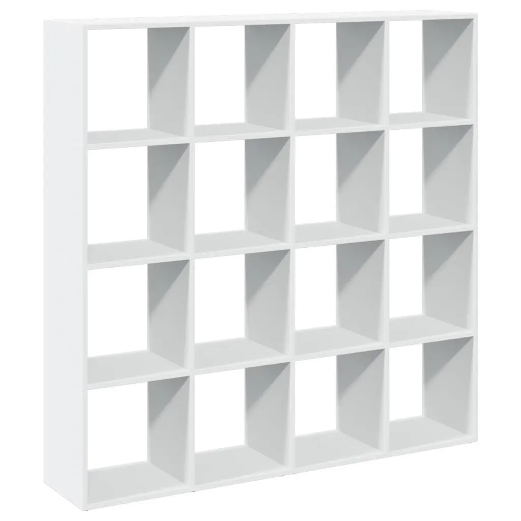 Libreria-Scaffale per Libri-Mobile di Stoccaggio Bianca 137,5x29x137,5 cm in Legno Multistrato