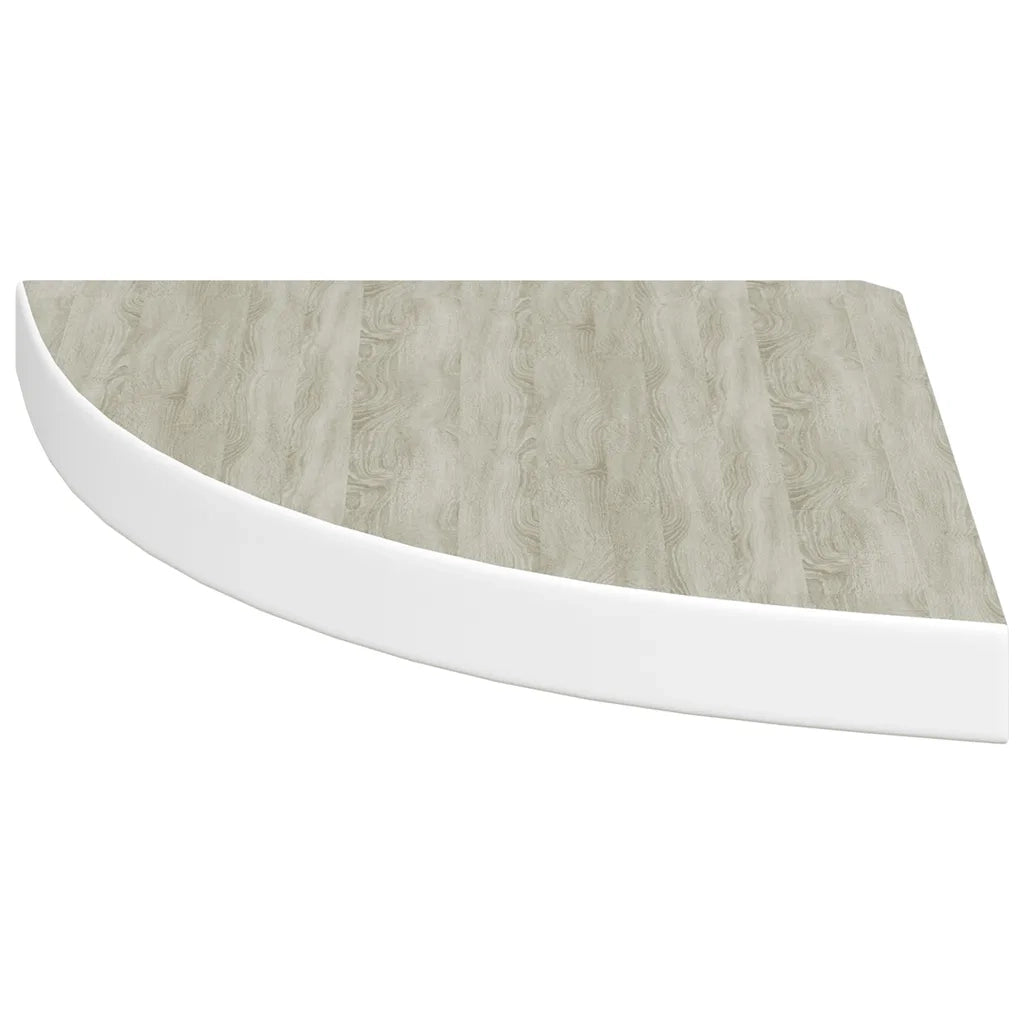 Mensola | Ripiano | Scaffale Angolare Rovere e Bianco 35x35x3,8 cm in MDF
