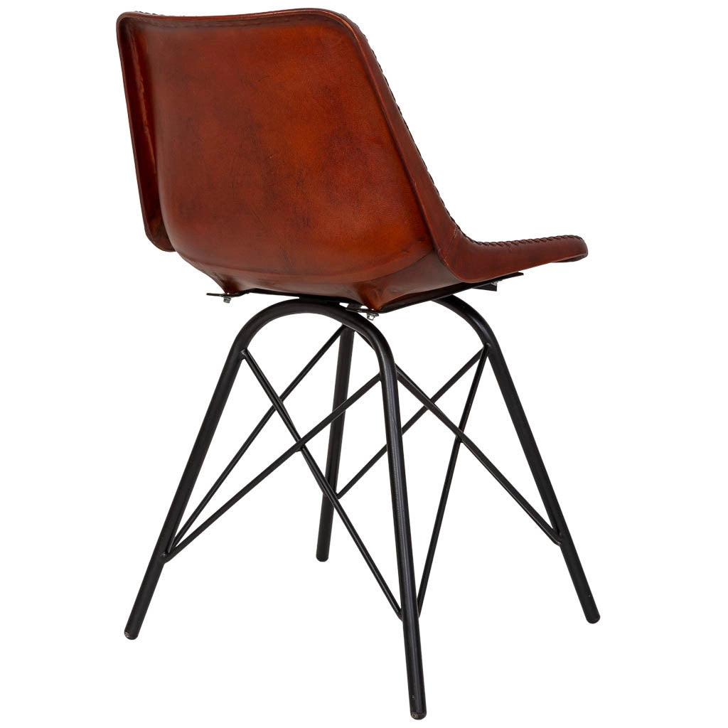 Sedia in metallo marrone 46x46x80h cm