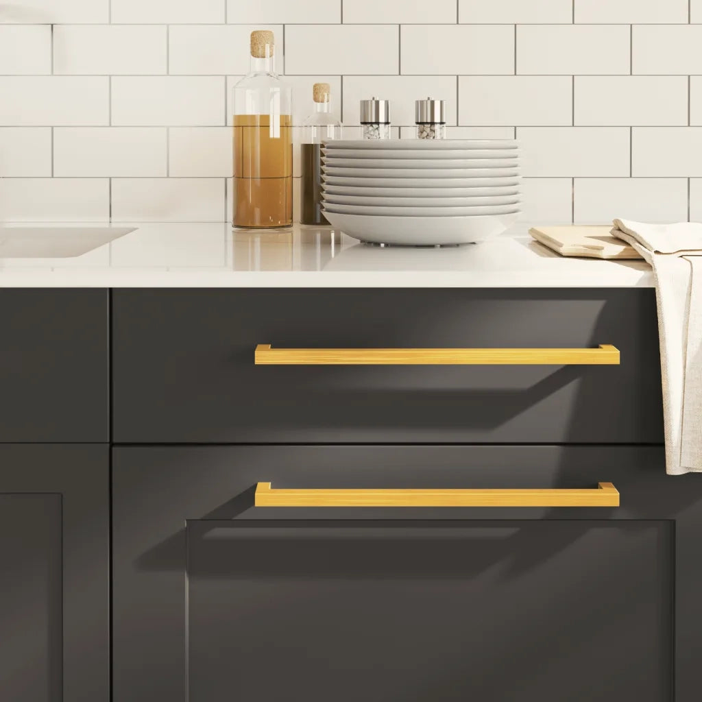 Maniglie per Mobili 10 pz Oro 320 mm in Acciaio Inox 3203673