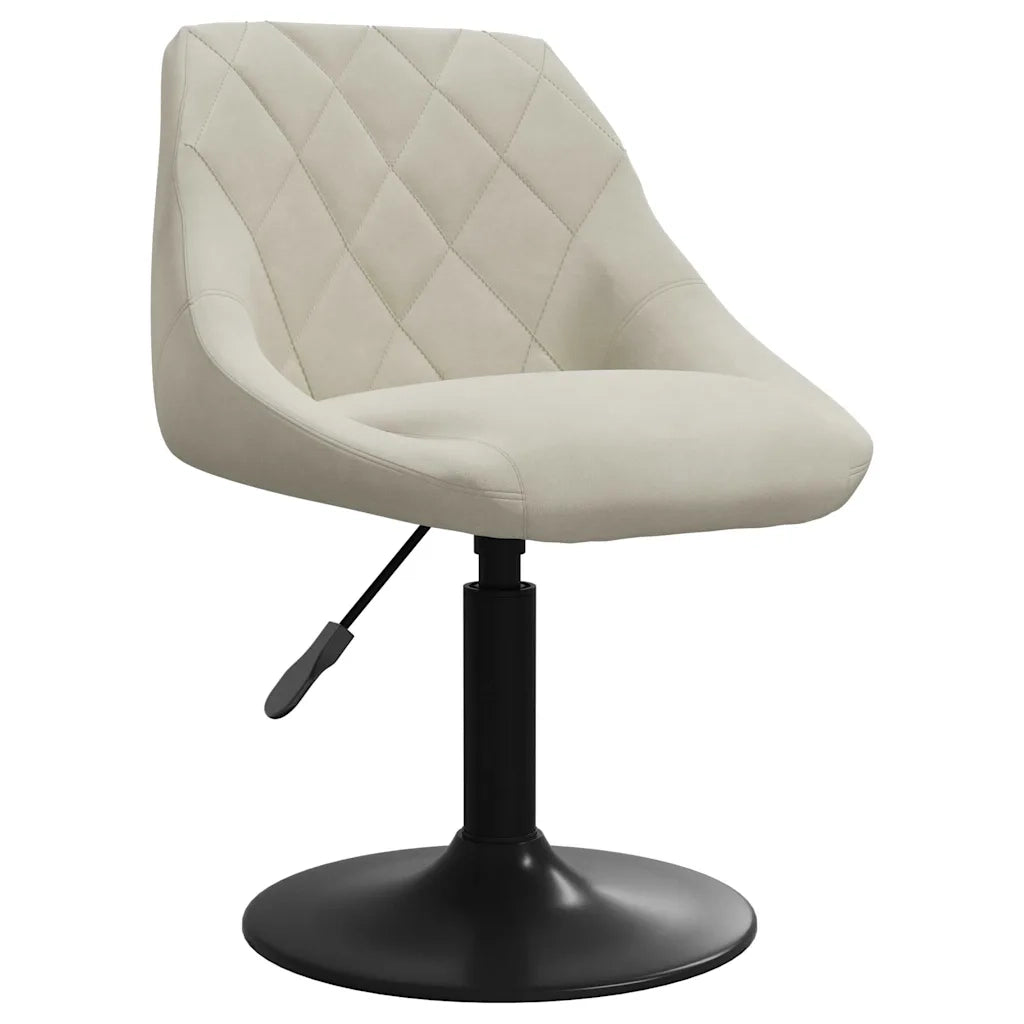 Sgabello da Bar Crema in Velluto 335315