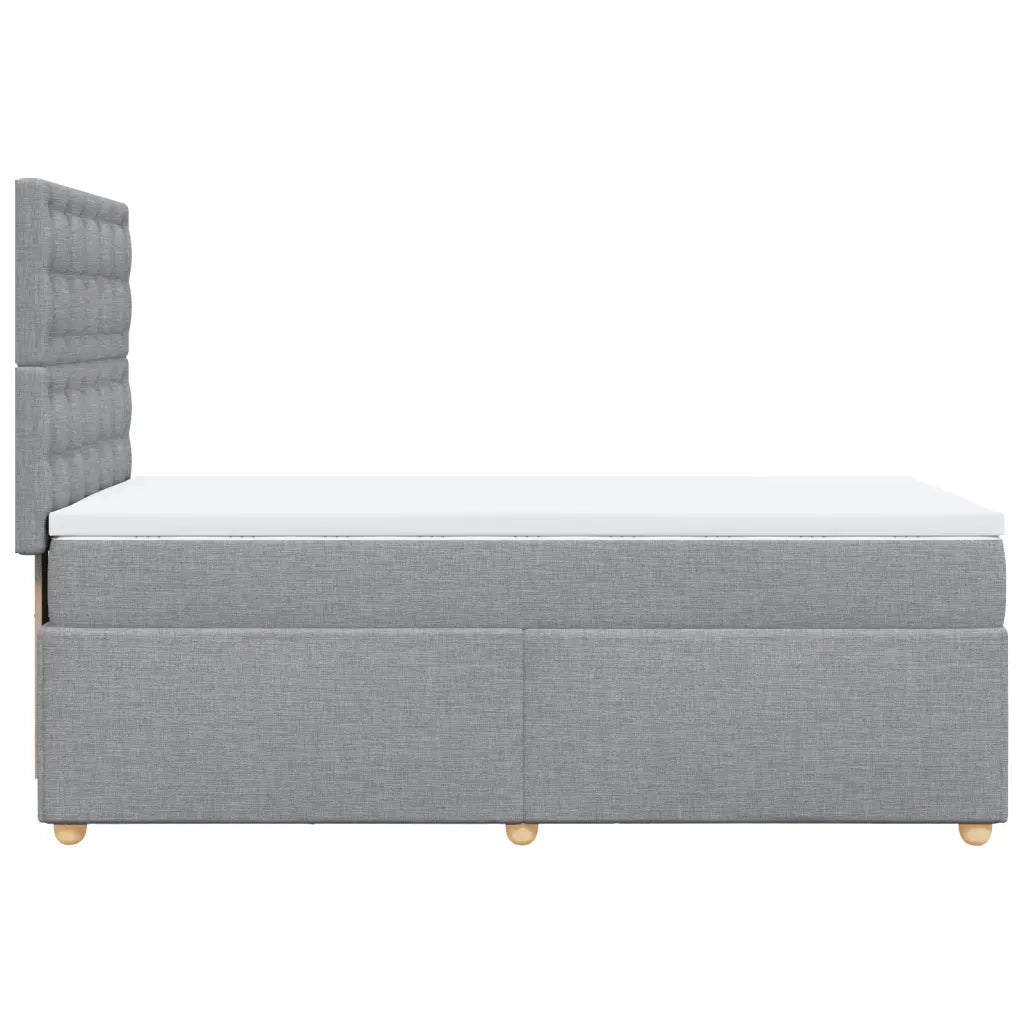Giroletto a Molle con Materasso Grigio Chiaro 90x200 cm Tessuto 3293477