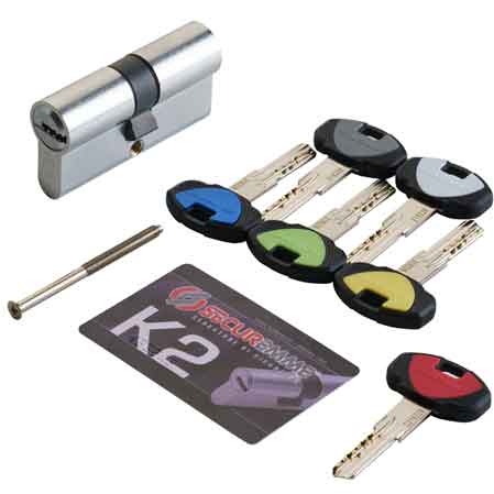 CILINDRO SAGOMATO 'K2' SECUREMME 110 mm (35+10+65) - SECUREMME