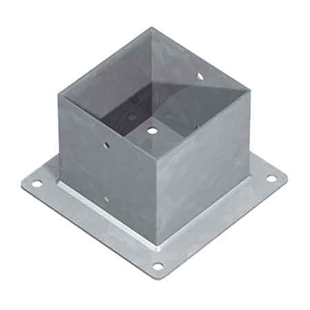 SUPPORTO A PAVIMENTO PER TRAVI 'TG2' mm 161x161x150h - Base 240 mm - TECFI