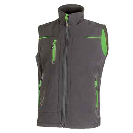 GILET SOFTSHELL 'UNIVERSE' GRIGIO/VERDE Tg. S - UPOWER