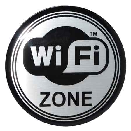 ETICHETTA TONDA 'AREA WI-FI' - 5 pezzi