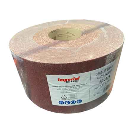 CARTA ABRASIVA 'E 28' Grana 120 - rotolo mm 120x50 mt - 50 metrilineari- IMPERIAL ABRASIVI
