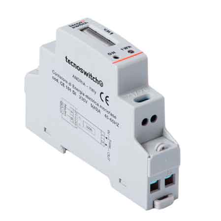 CONTATORE ELETTRONICO DI ENERGIA ELETTRICA MONOFASE 1 Modulo - Corrente 45A - TECNO SWITCH