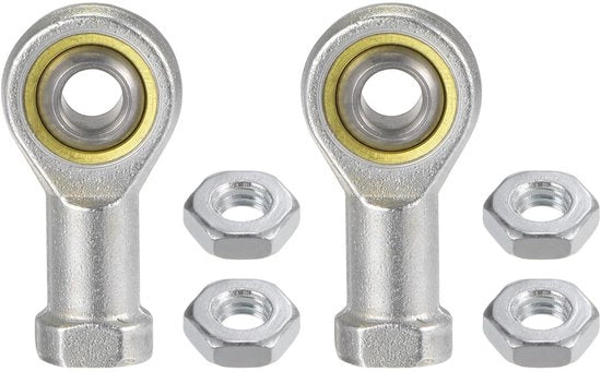 Sistema di Supporto a Cardano - 2 Pezzi - Acciaio di Carbone 45# - Viti di Bloccaggio - Foro 8 mm - Bordo M8 x 1,25 con Filo Interno a Destra
