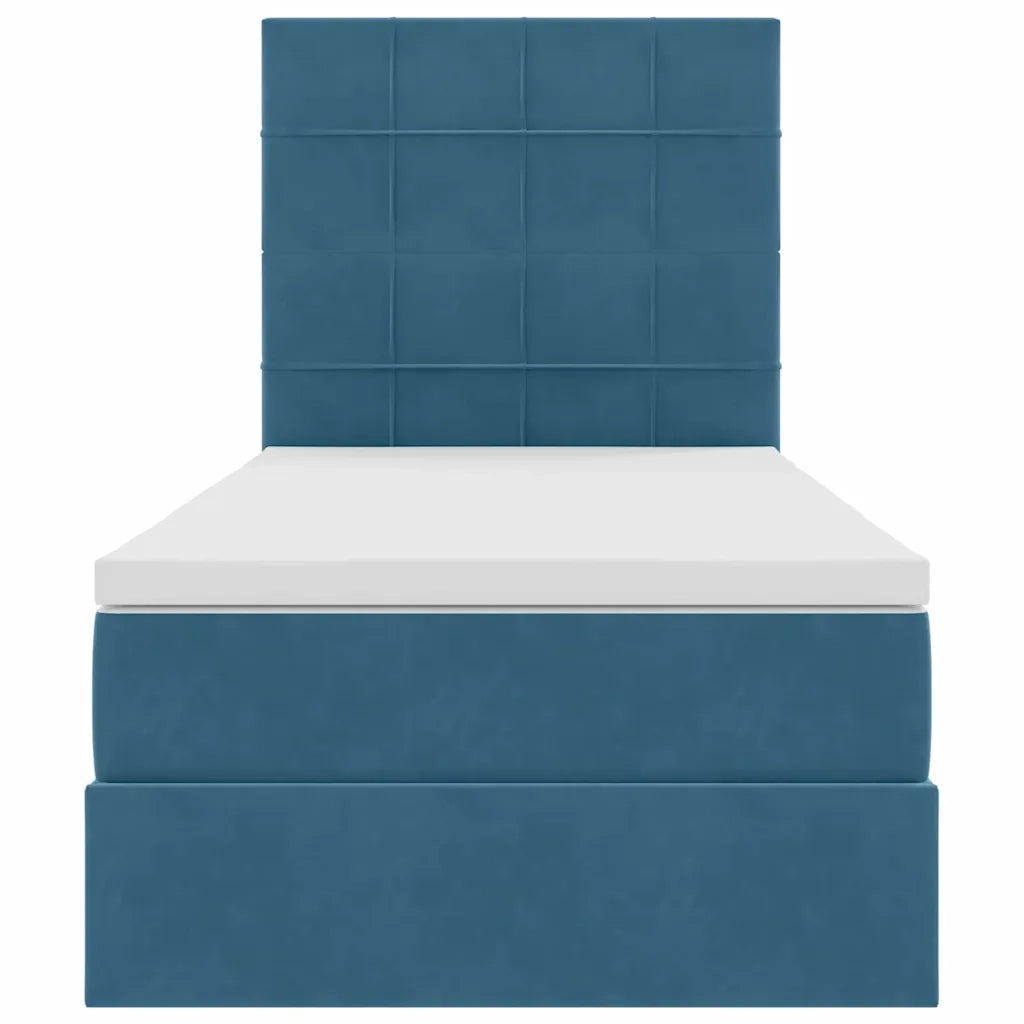 Letto con contenitore e materasso Blu Scuro 100 x 200 cm 3372013