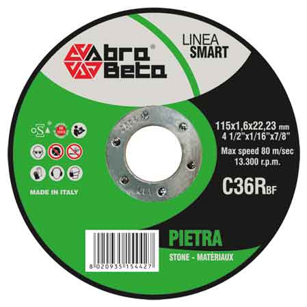 DISCO DA TAGLIO PER MARMO SOTTILE ABRA BETA Ø 115x1,6 mm - 50 pezzi- ABRABETA