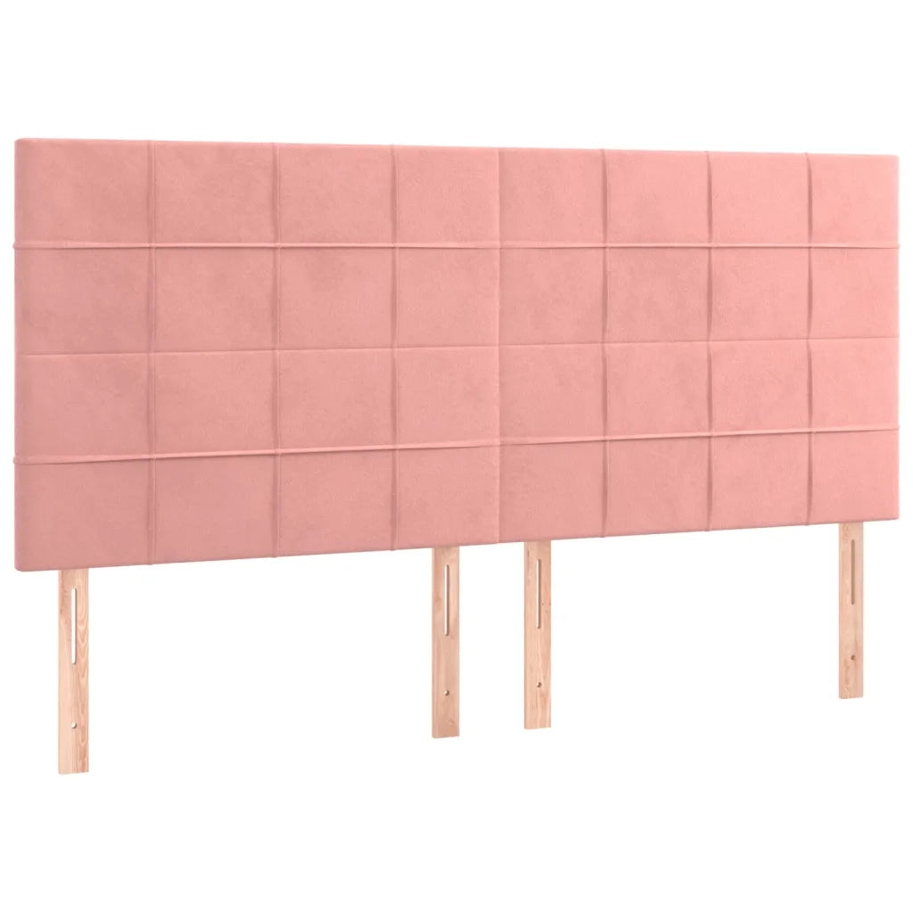 Testiera | Testata Rosa 200x5x118/128 cm Velluto