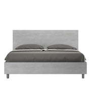 Letto Matrimoniale 160x200 cm Senza Rete Testata Dritta New Egos Cemento