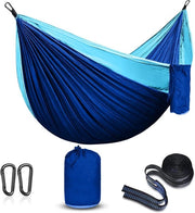 Hammock a Paracadute Portatile per Escursioni all'Aperto Viaggi e Campeggio - Blu/Cielo Blu