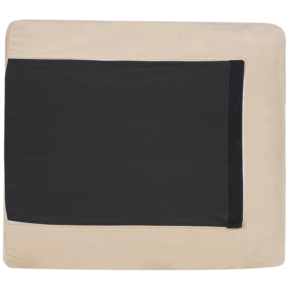 Poltrona moderna in velluto Beige con gambe nere Stile Retrò Moderno