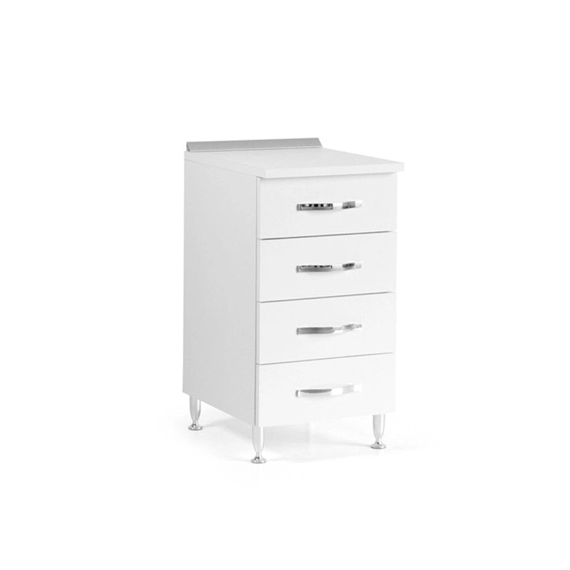 Cassettiera per cucina in legno nobilitato Bianco Frassinato cm H 85x50x40