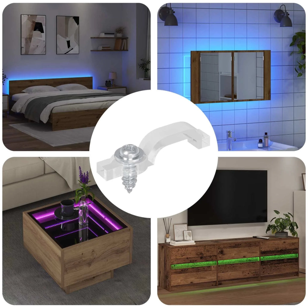 Clip per Striscia LED 12 pz Trasparente 23,8 x 7,3 x 4,3 mm CFW1284965
