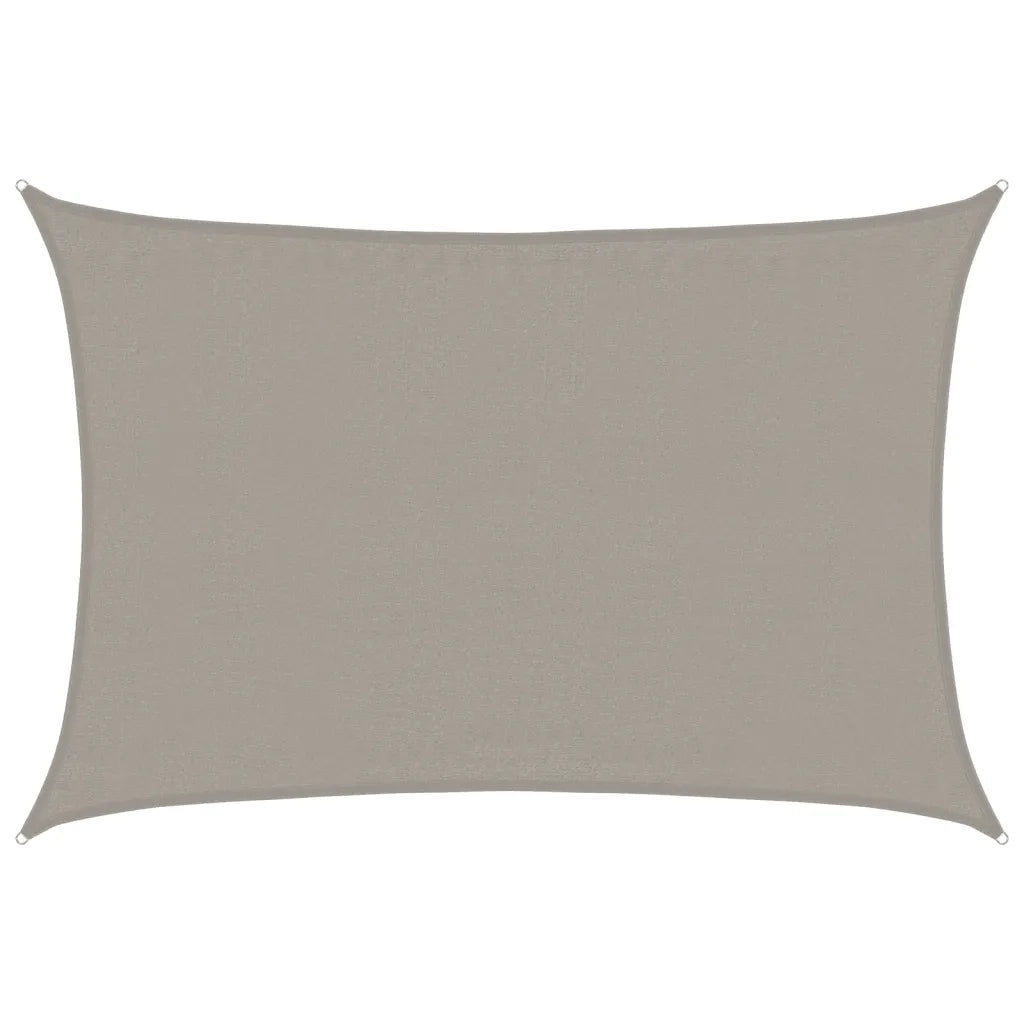 Vela Parasole | Telo Ombra | Vela da ombra 160 g/m2 Rettangolare Grigio Chiaro 3,5x4,5m HDPE