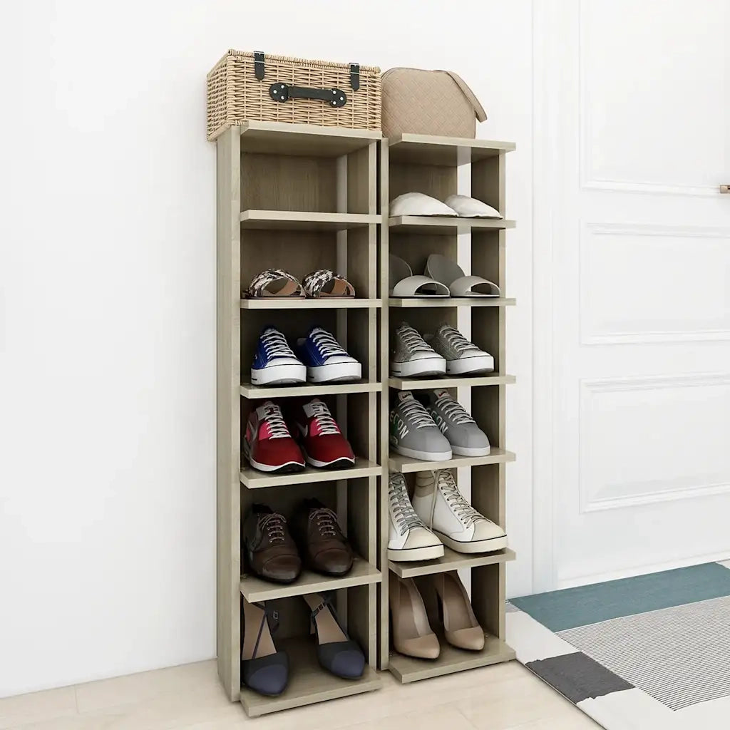 Scarpiere 2 pz Rovere sonoma 27,5x27x102 cm 808492