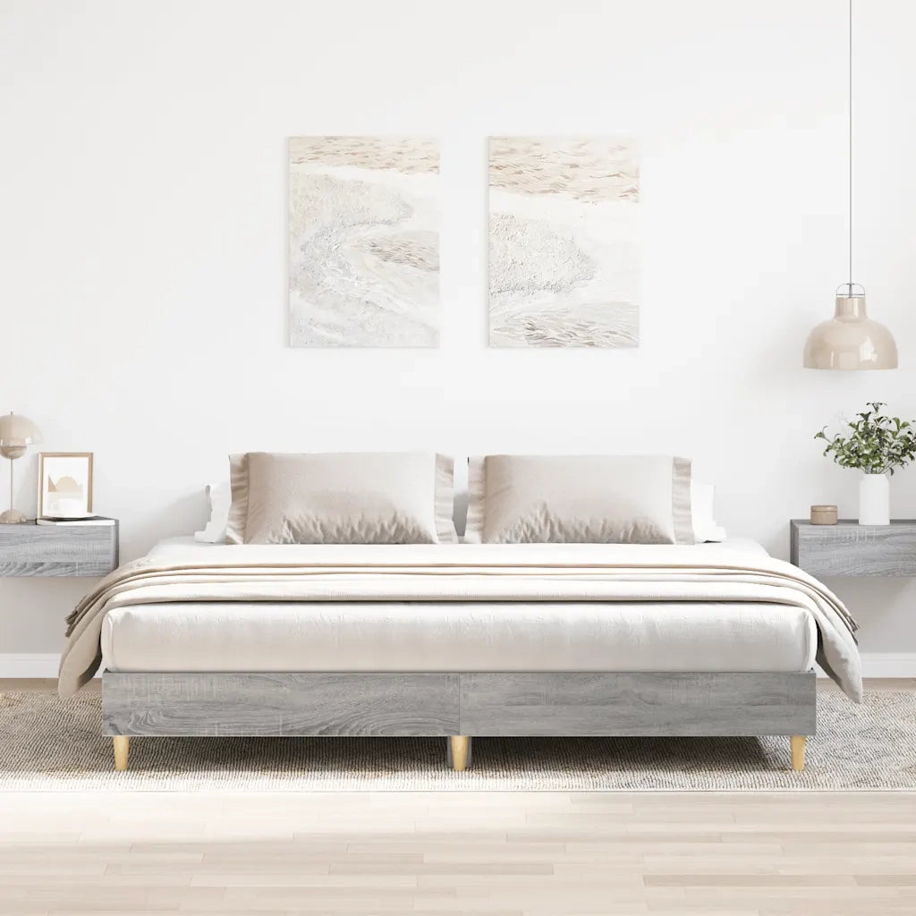 Giroletto senza Materasso Grigio Sonoma 160x200 cm Truciolato 3329035