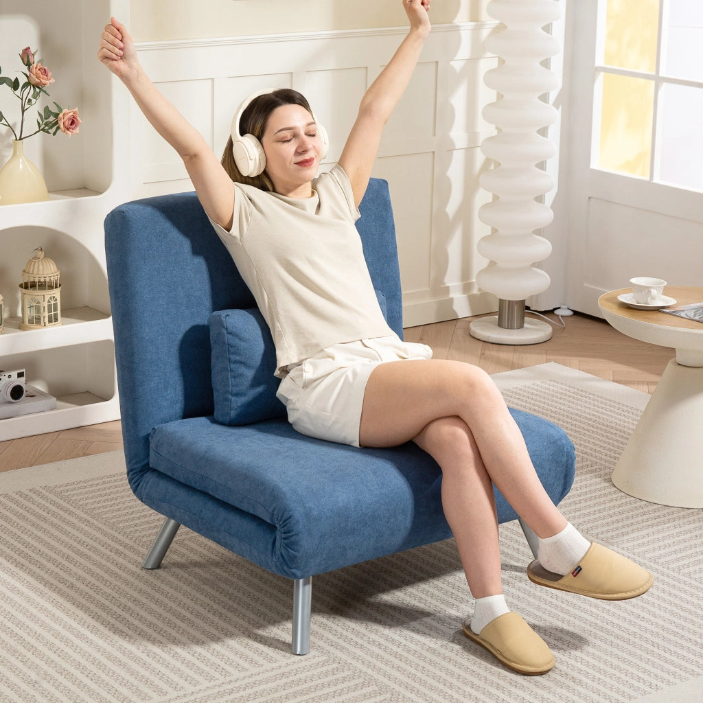 Poltrona letto ¨C Minimal ¨C tessuto blu
