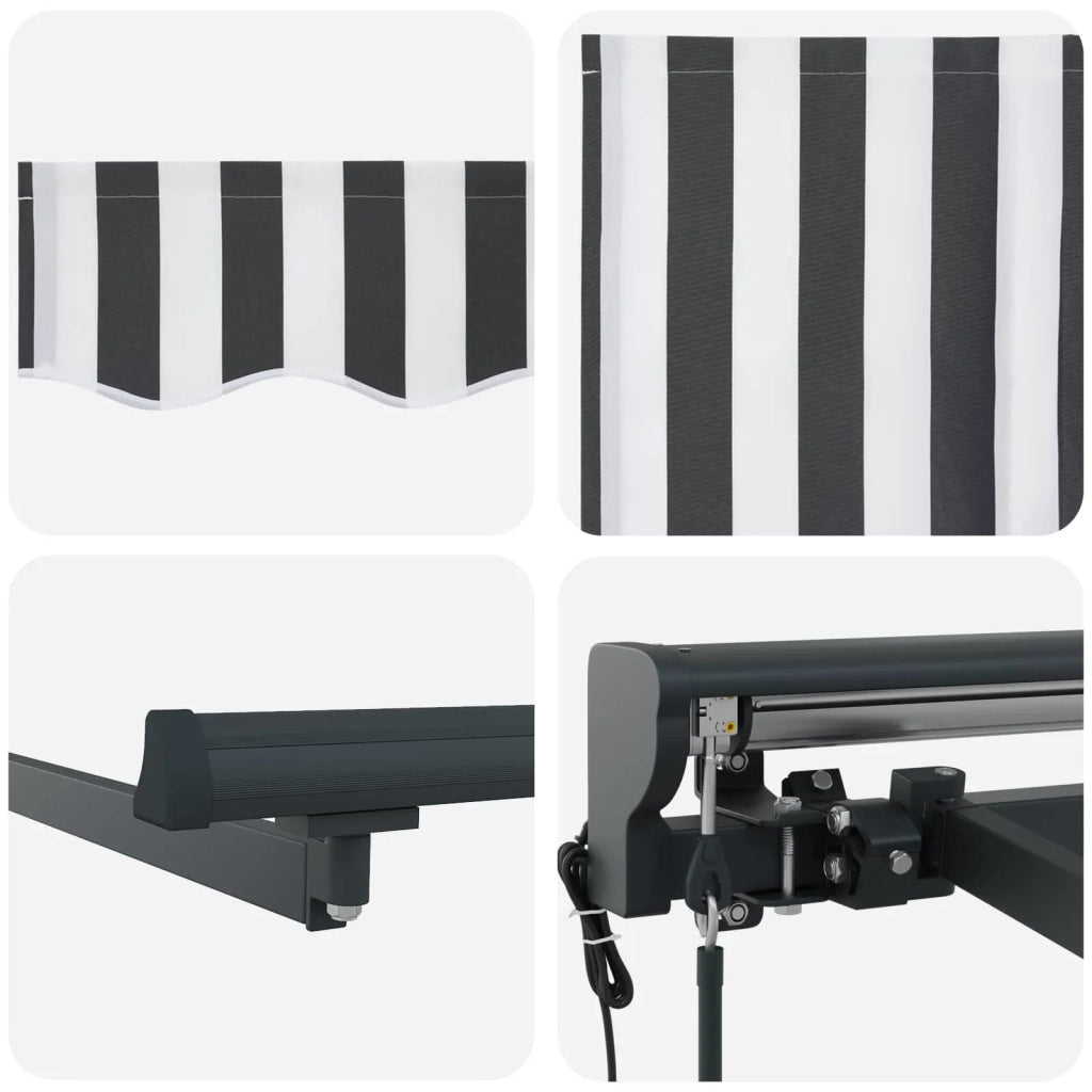 Struttura della tenda-Telaio per tenda da sole Antracite e Bianco 300 x 250 cm 580237